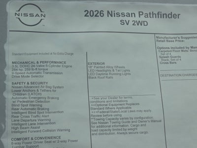 2026 Nissan Pathfinder SV