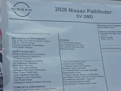 2026 Nissan Pathfinder SV