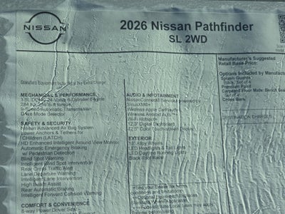 2026 Nissan Pathfinder SL