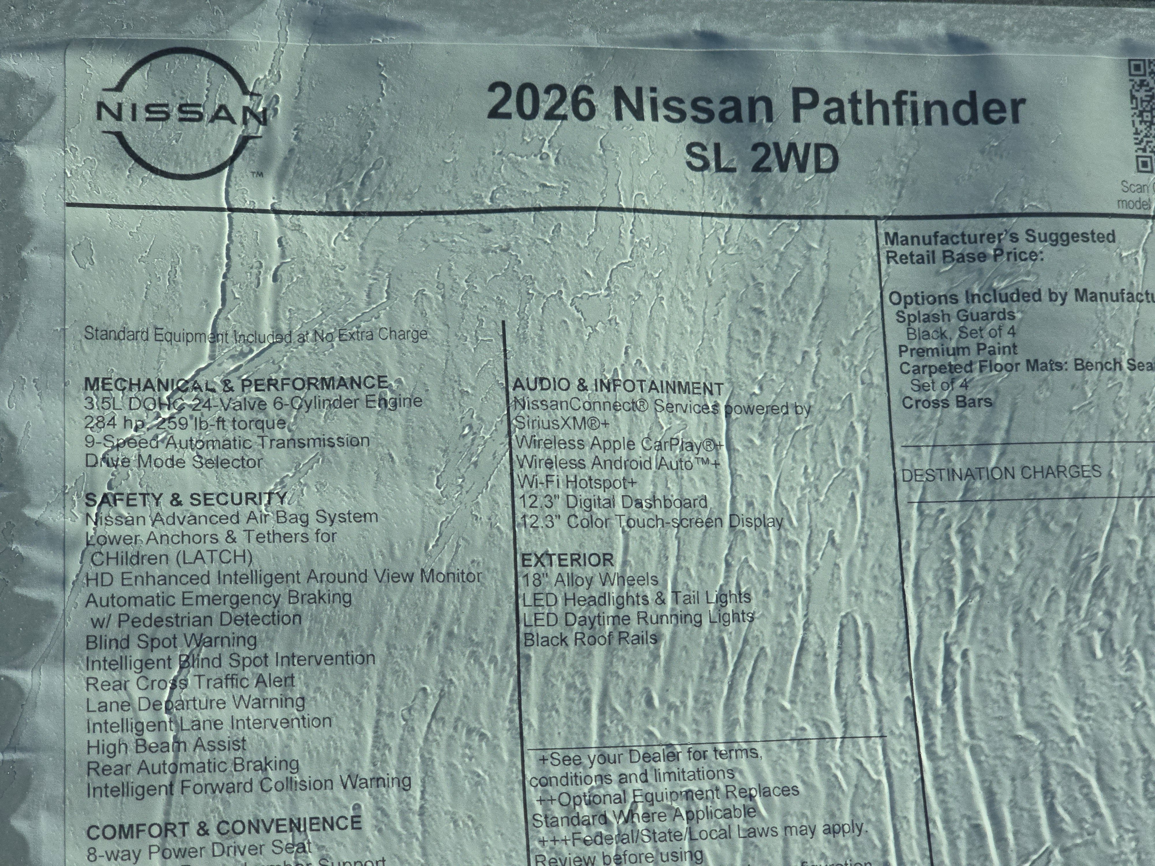 2026 Nissan Pathfinder SL