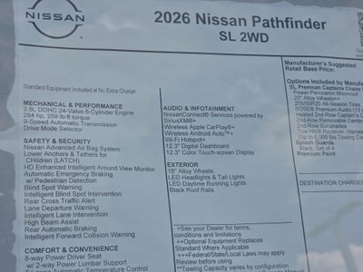 2026 Nissan Pathfinder SL