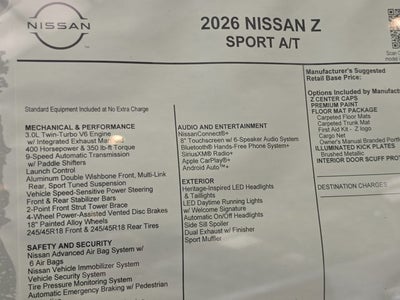 2026 Nissan Z Sport