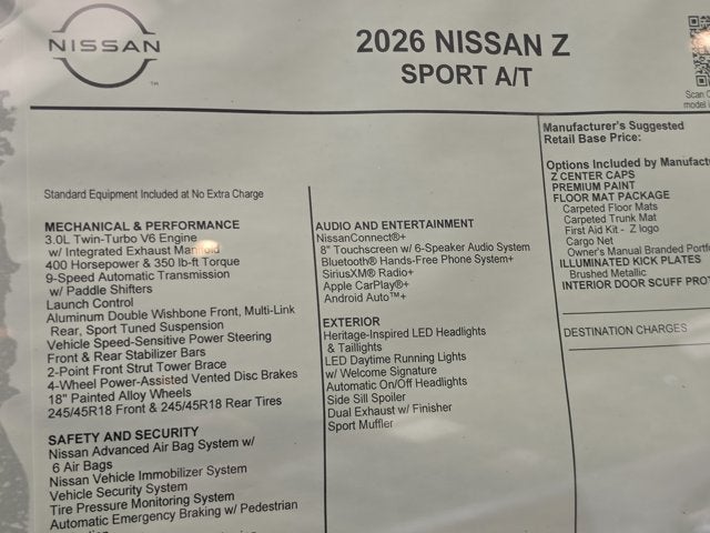 2026 Nissan Z Sport