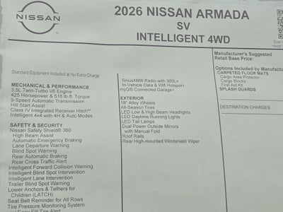 2026 Nissan Armada SV