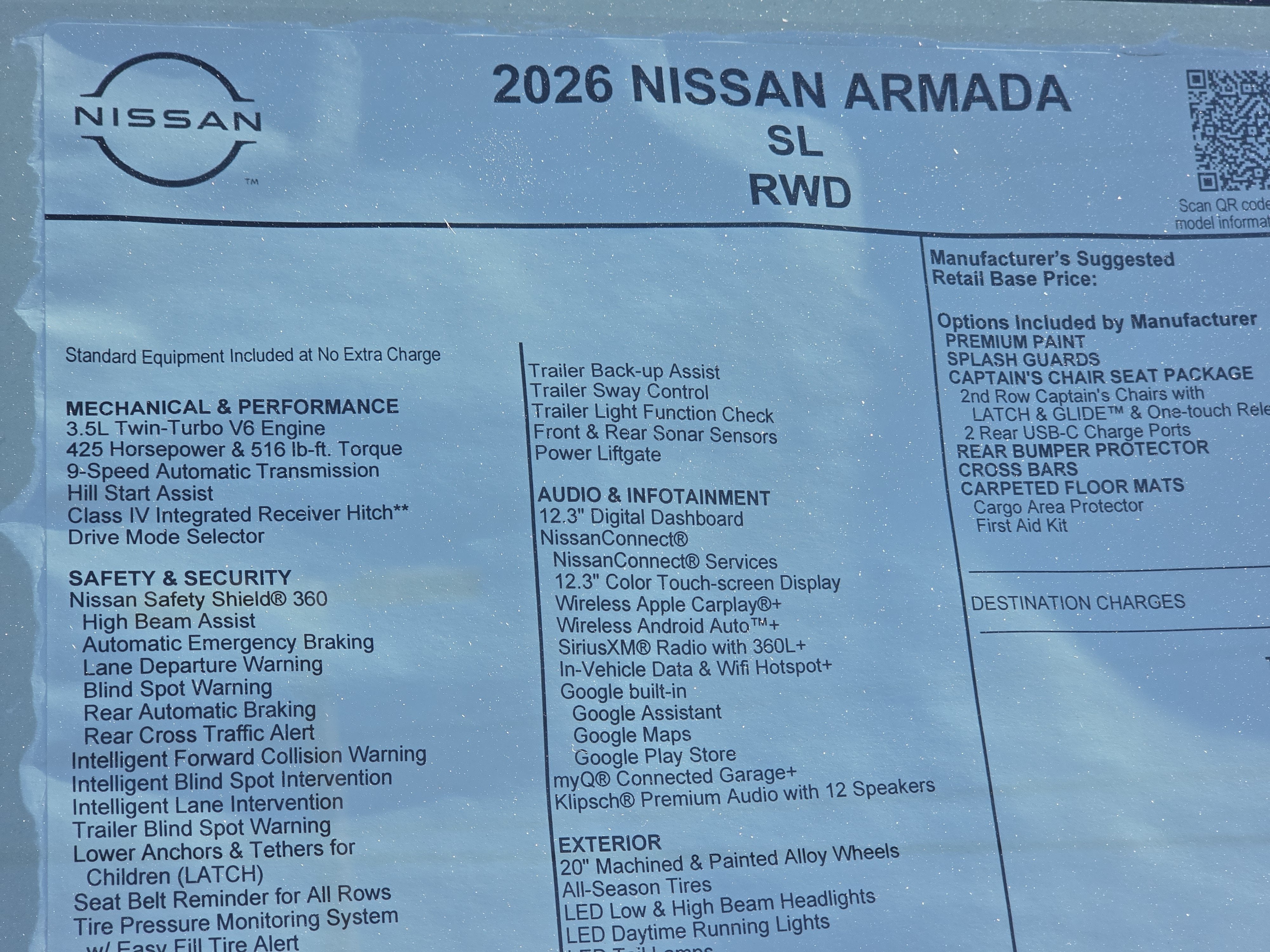 2026 Nissan Armada SL