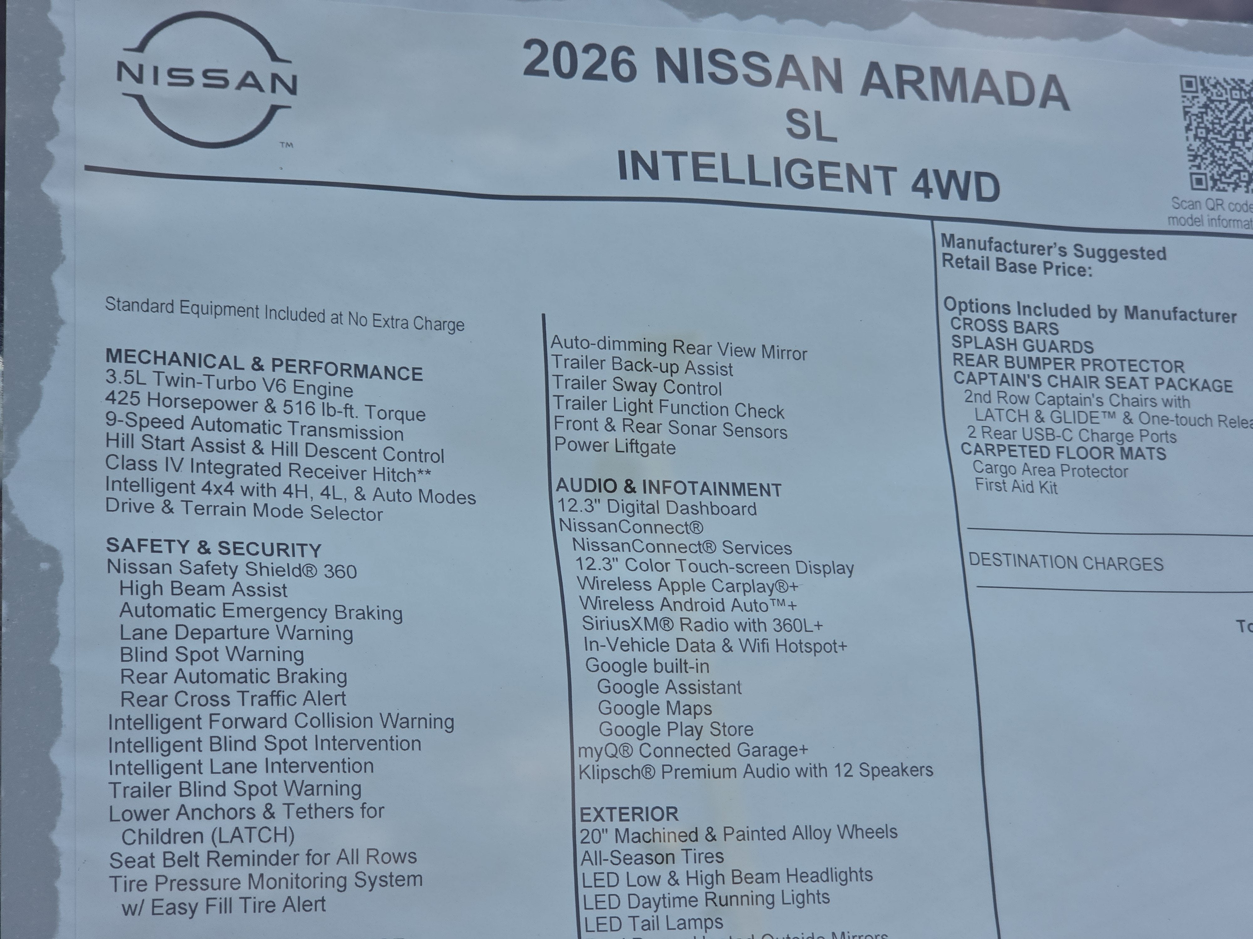 2026 Nissan Armada SL