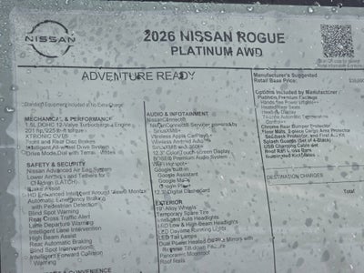 2026 Nissan Rogue Platinum