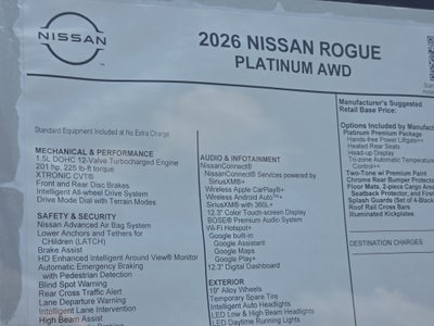 2026 Nissan Rogue Platinum