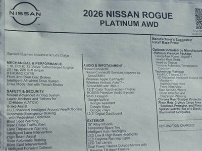 2026 Nissan Rogue Platinum